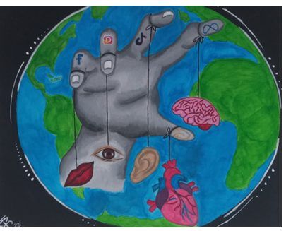 Field Notes: Where We Are — hand over globe, ART by J.C.F.